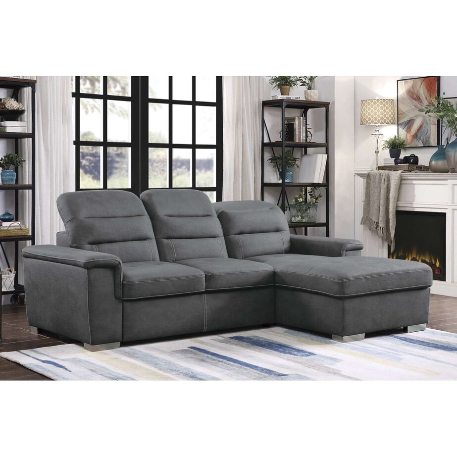 Homelegance Alfio Sectional with pullout bed and hidden storage image number 0