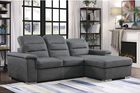 Homelegance Alfio Sectional with pullout bed and hidden storage