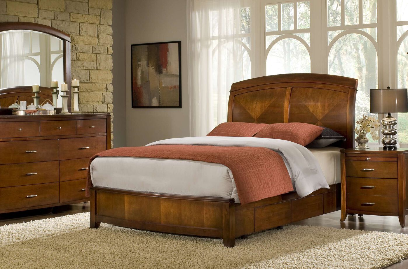 Modus Brighton Sleigh Storage Bed Complete image number 0