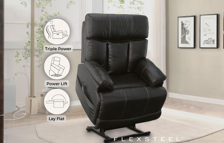 Flexsteel Latitudes Clive Power Lift Recliner with Power Headrest and Lumbar image number 1