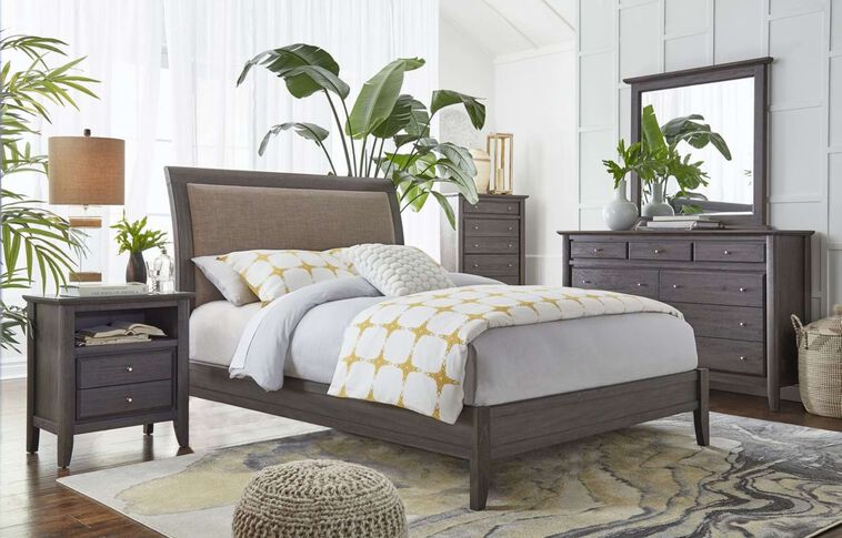 Modus City II Upholstered Panel Bed Complete image number 0