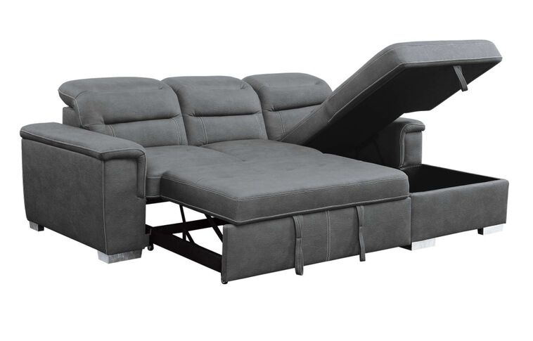 Homelegance Alfio Sectional with pullout bed and hidden storage image number 4