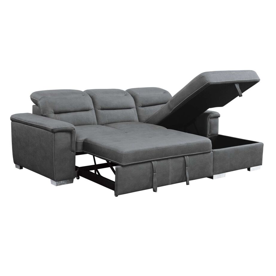 Homelegance Alfio Sectional with pullout bed and hidden storage image number 4