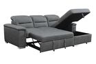 Homelegance Alfio Sectional with pullout bed and hidden storage