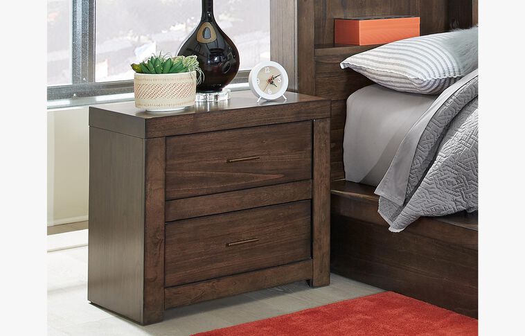 Aspen Home Modern Loft 2 Drawer NightStand image number 0