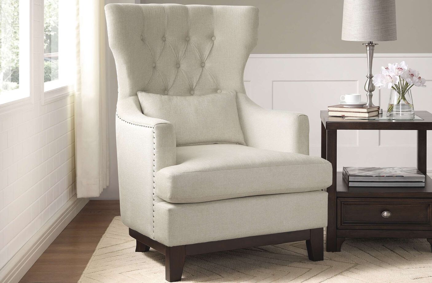 Homelegance Adriano Wing Back Chair image number 0