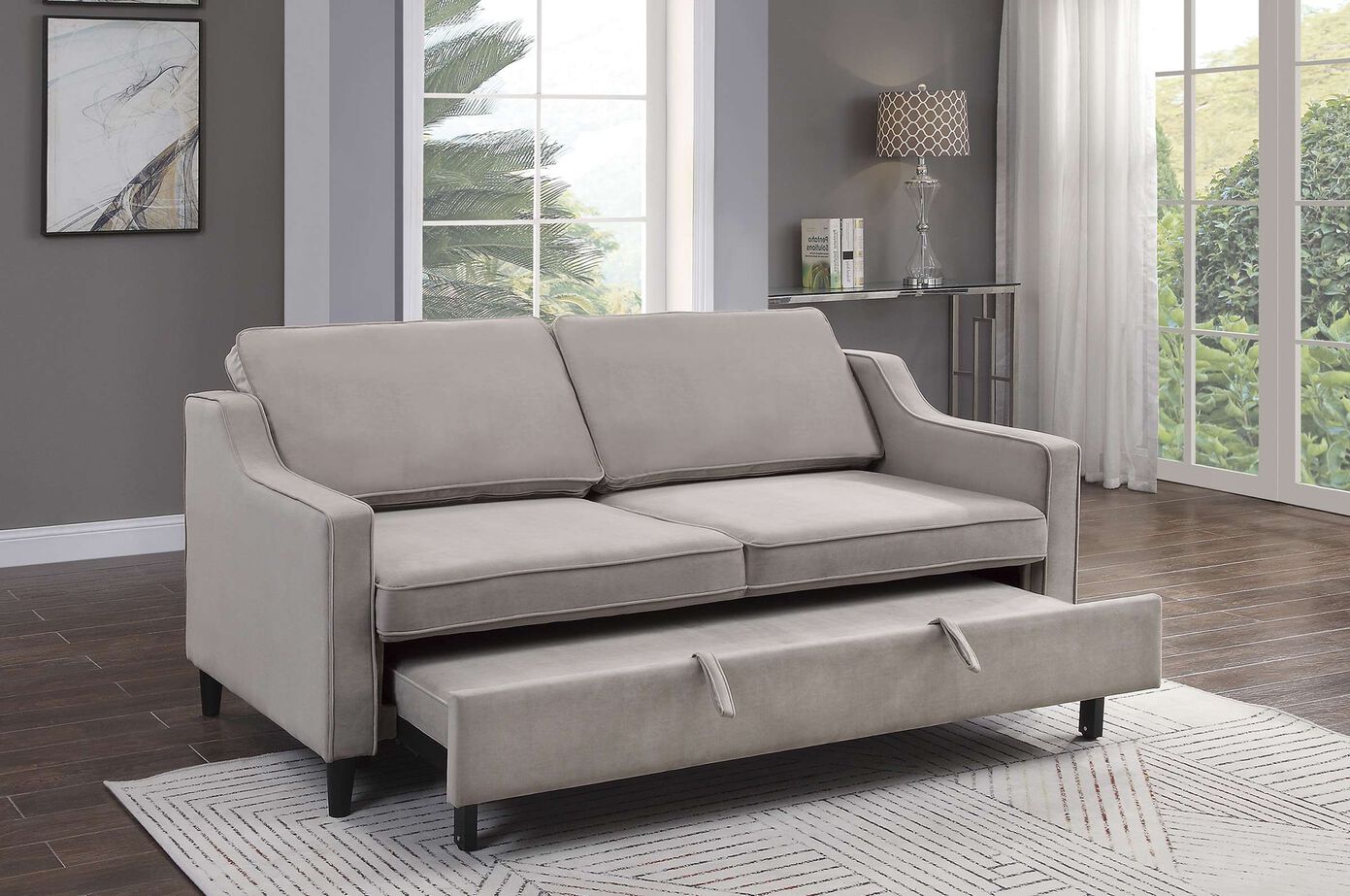 Homelegance Adelia Convertible Studio Sofa with pull-Out bed image number 1