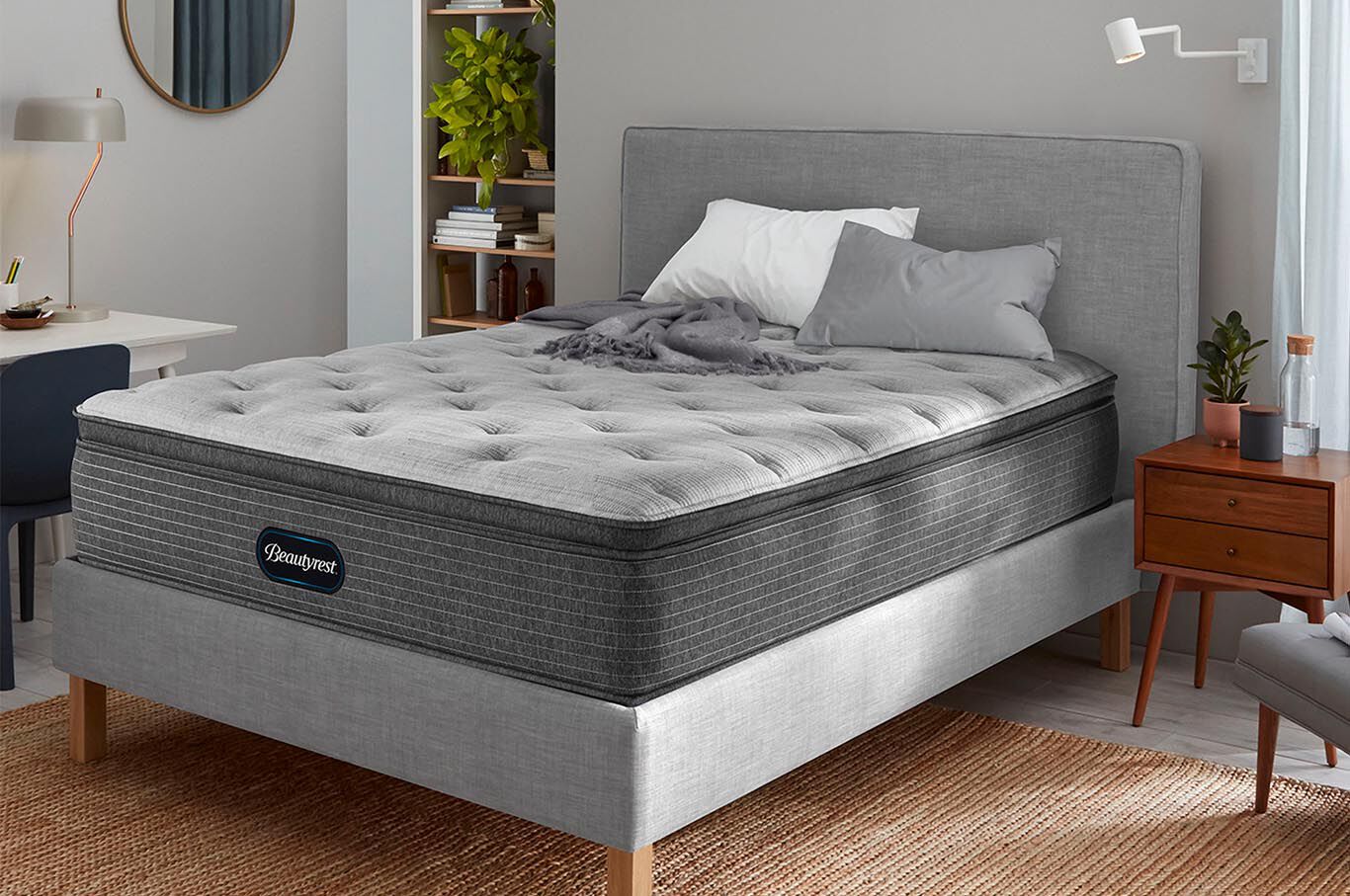 Beautyrest pressure smart plush sales pillow top queen