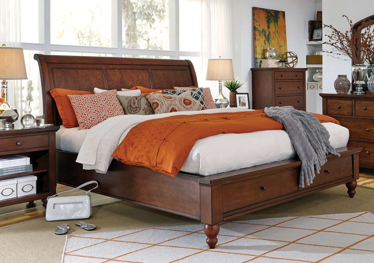 Aspen Home Cambridge Sleigh Bed with Storage image number 0