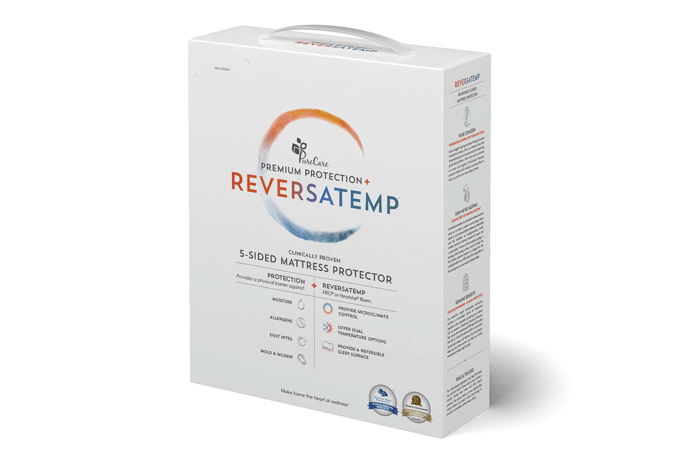 Purecare ReversaTemp 5-Sided Mattress Protector image number 0