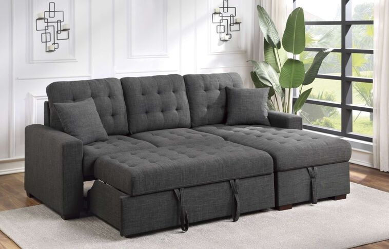 Homelegance McCafferty Sectional with pullout bed and hidden storage image number 1