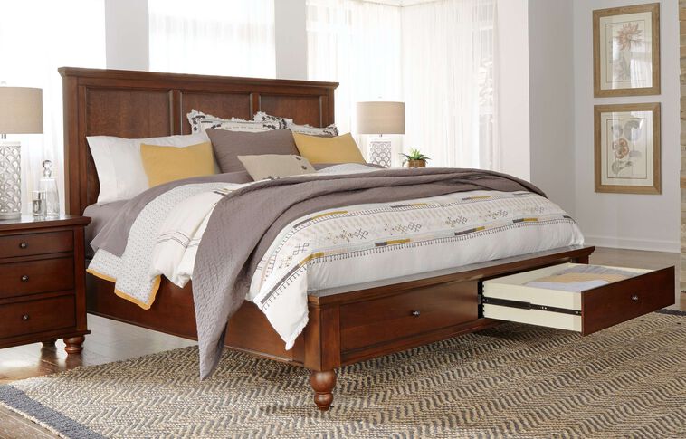 Aspen Home Cambridge Framed Panel Bed with Storage image number 1
