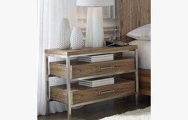 Aspen Home Paxton 2 Drawer Metal Nightstand