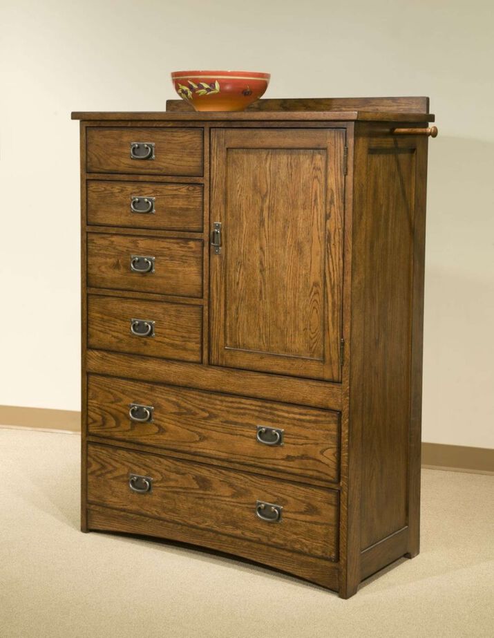 Intercon Oak Park 6 Drawer Chest w/ Door image number 0