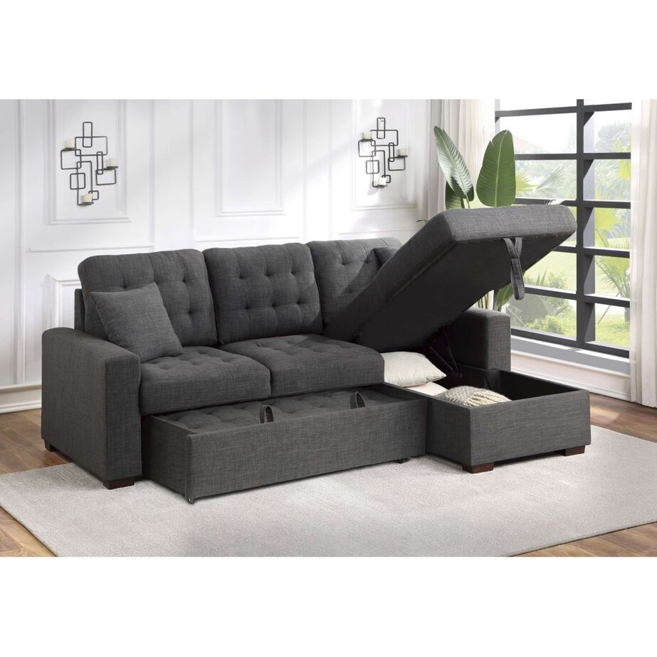 Homelegance McCafferty Sectional with pullout bed and hidden storage image number 0
