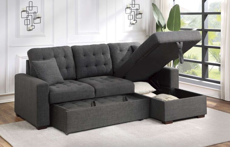 Homelegance McCafferty Sectional with pullout bed and hidden storage image number 0