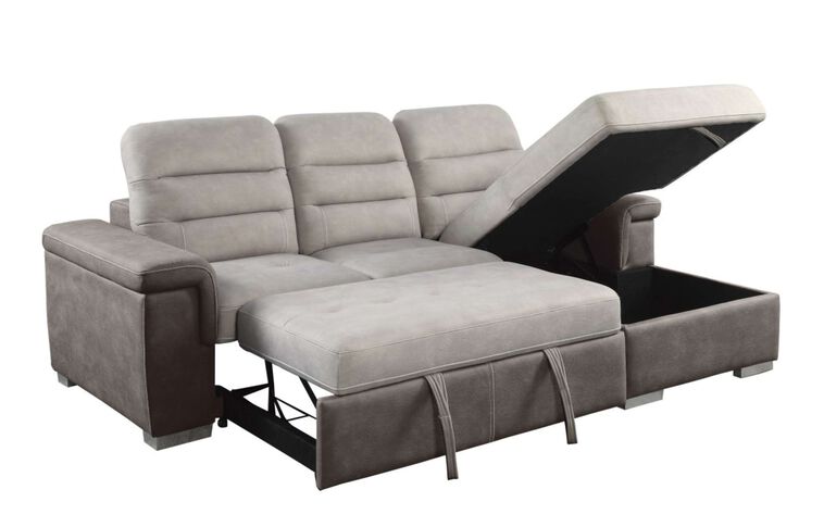 Homelegance Alfio Sectional with pullout bed and hidden storage image number 3