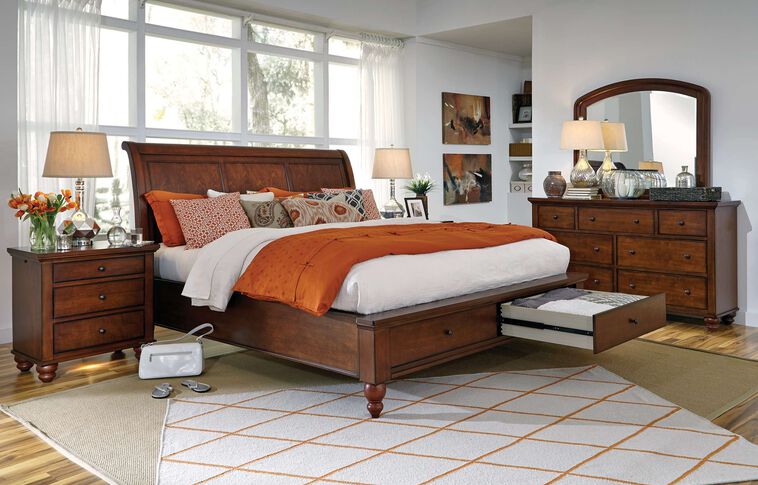 Aspen Home Cambridge Sleigh Bed with Storage image number null