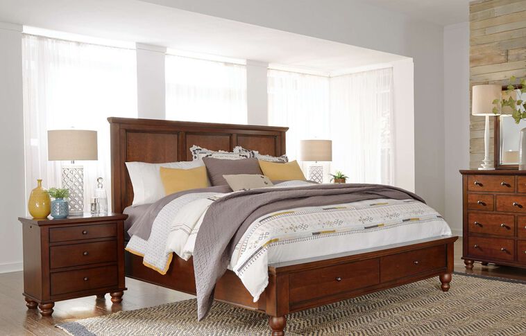 Aspen Home Cambridge Framed Panel Bed with Storage image number 0