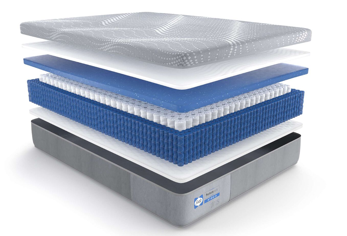 Sealy PosturePedic Hybrid Patterson Medium Hybrid Mattress 12" image number 2