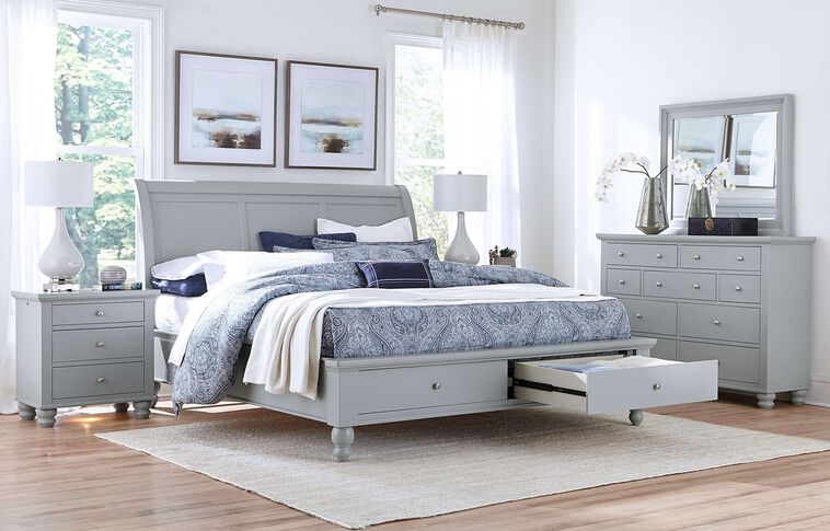 Aspen Home Cambridge Sleigh Bed with Storage image number 1