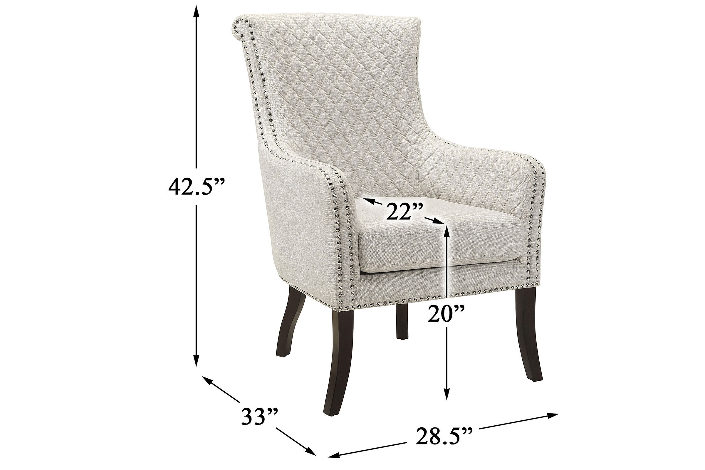 Accent chair dimensions outlet