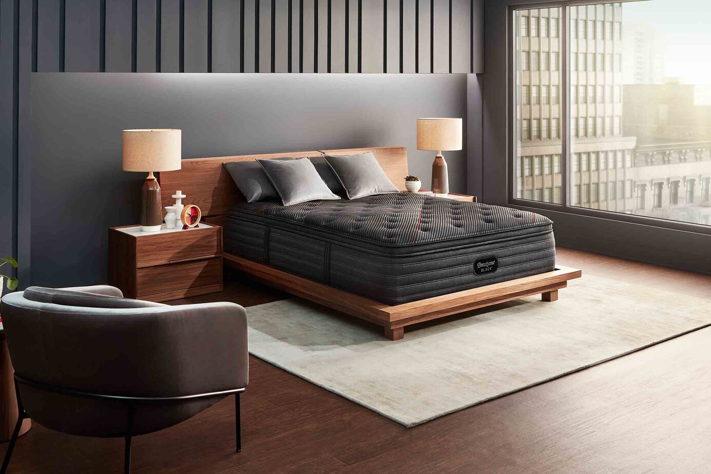 Beautyrest Black C-Class Plush Pillow Top Mattress 16" image number 4