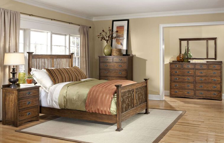 Intercon Oak Park Slat Bed image number 0