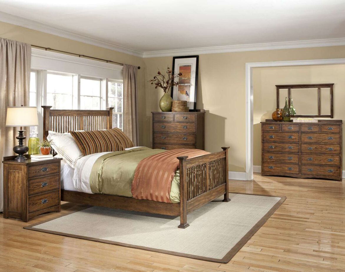 Intercon Oak Park Slat Bed image number 0