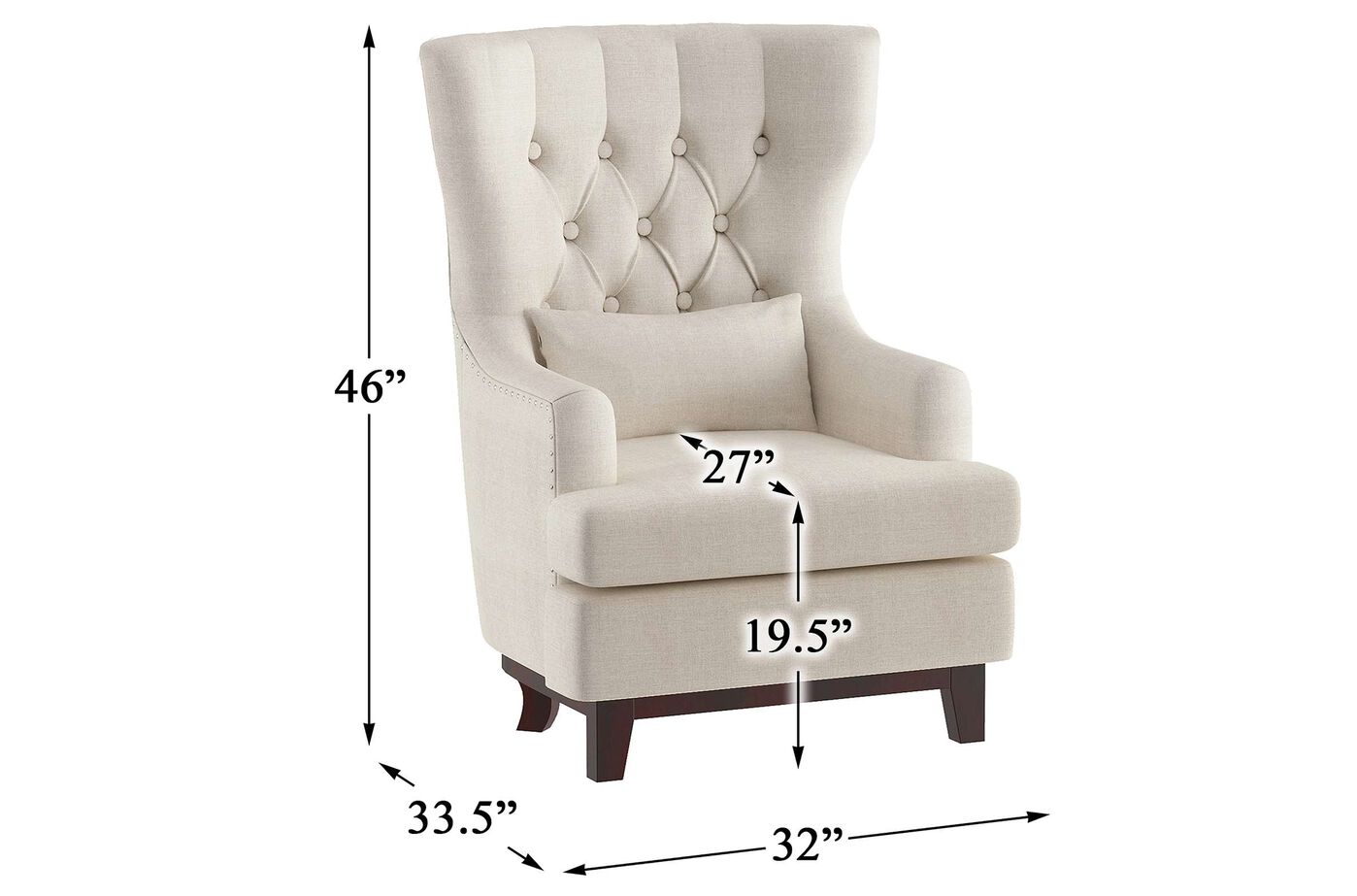 Homelegance Adriano Wing Back Chair image number 1