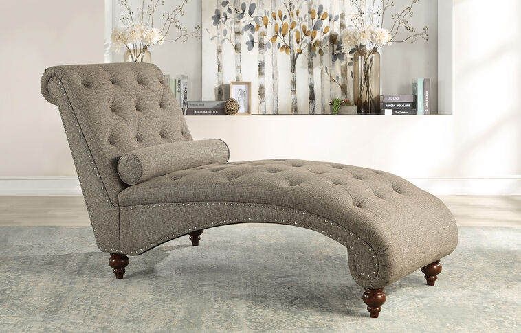 Homelegance Bonne Chaise w/ Bolster pillow image number 0