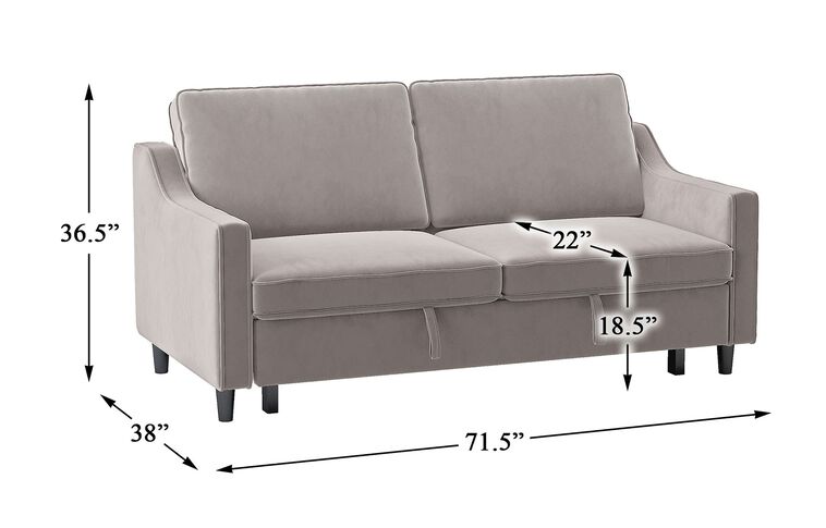 Homelegance Adelia Convertible Studio Sofa with pull-Out bed image number 3