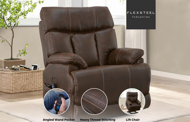 Flexsteel Latitudes Clive Power Lift Recliner with Power Headrest and Lumbar image number 3