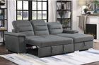 Homelegance Alfio Sectional with pullout bed and hidden storage