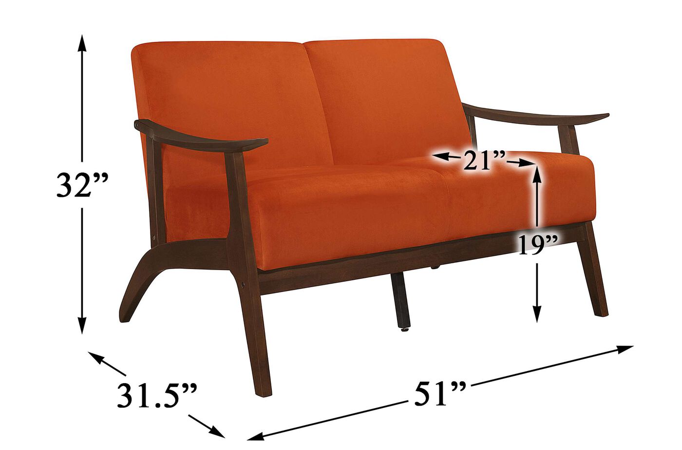 Homelegance Carlson Loveseat image number 1