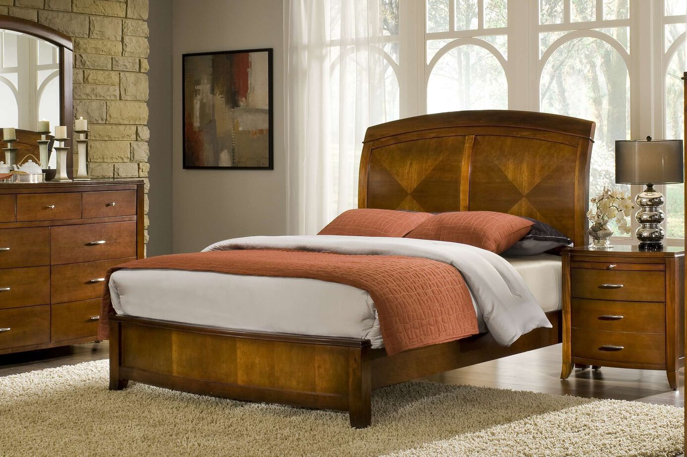 Modus Brighton Sleigh Bed Complete image number 0