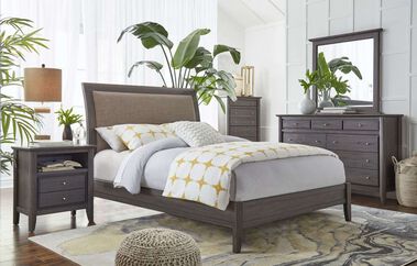 Modus City II Upholstered Panel Bed Complete