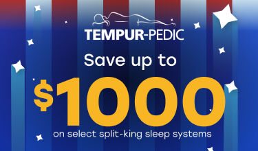 Memorial Day Tempur-Pedic Save up to $1000  on select split-king sleep systems