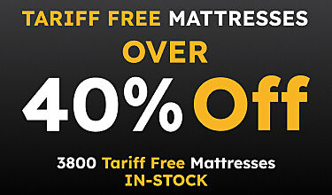 Save big during our tariff free mattress sale! We have 3800 mattresses in stock ready for next-day delivery.