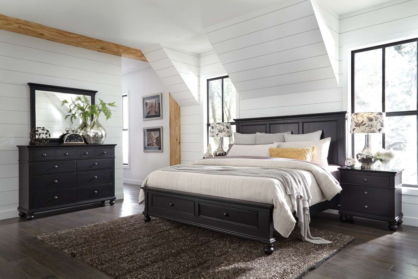 Aspen Home Oxford Panel Bed with Storage image number 0