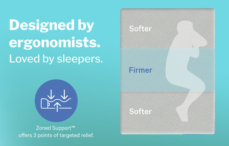Casper Snow Medium Firm Mattress 12" image number 1