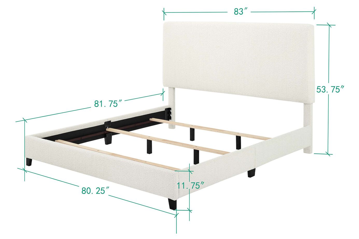Legends Home Bridger Panel Boucle Bed Complete image number 3
