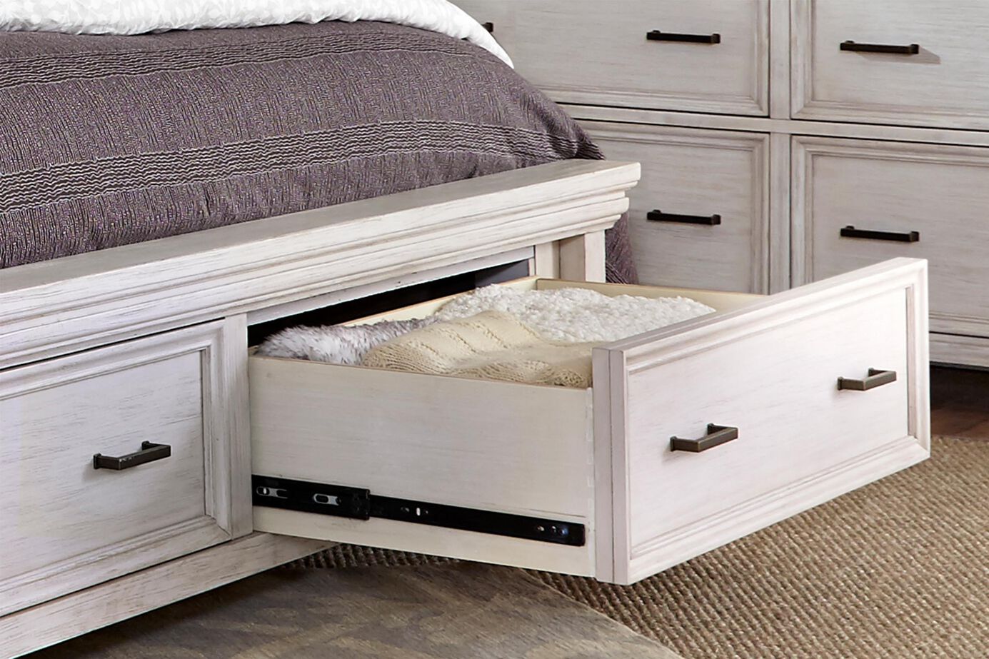 Aspen Home Caraway Panel Bed Complete with Storage image number 5