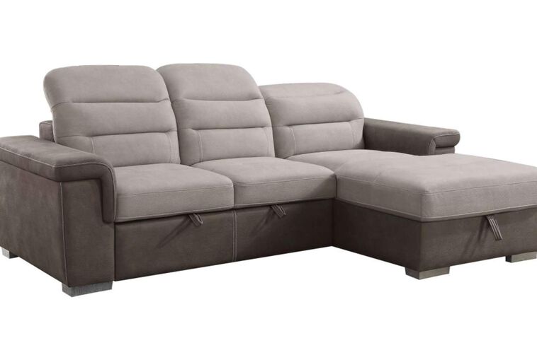 Homelegance Alfio Sectional with pullout bed and hidden storage image number 3