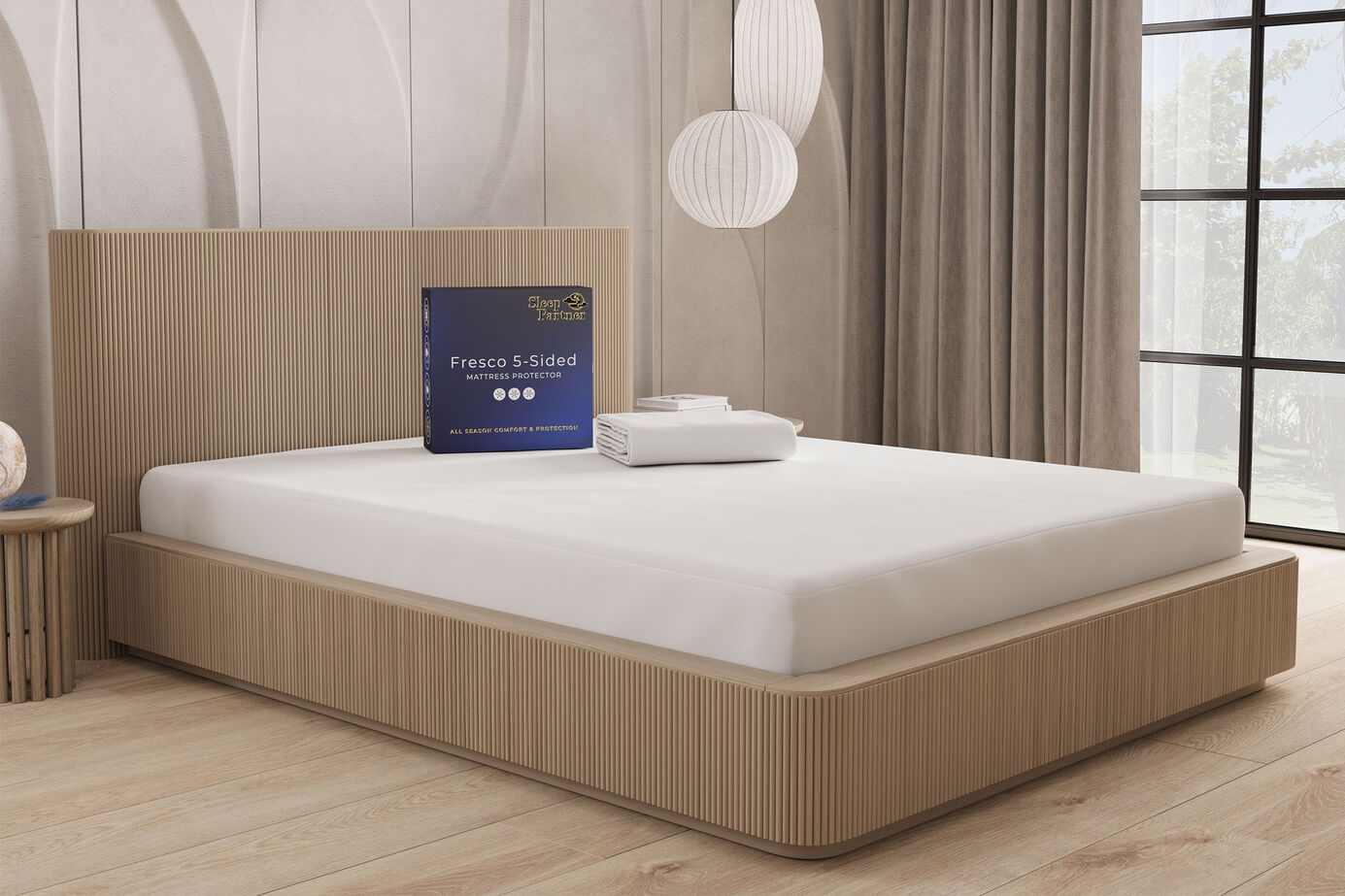 Sleep Partner ZZZ Fresco 5-Sided Mattress Protector image number 1