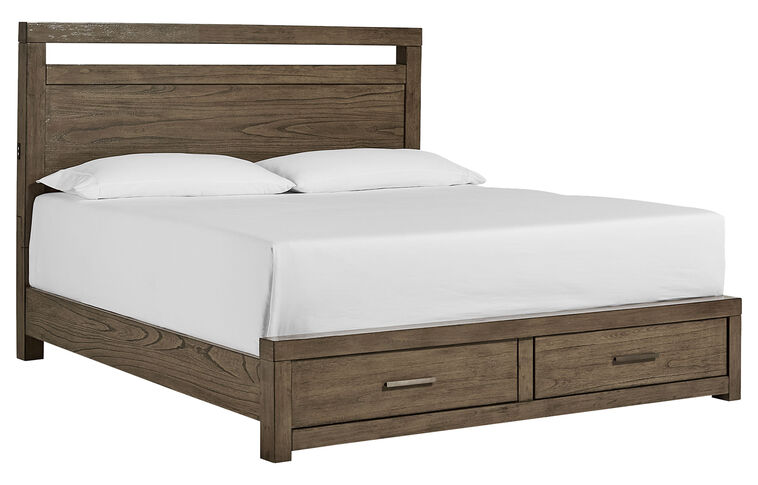 Aspen Home Modern Loft Panel Bed with Storage image number 1