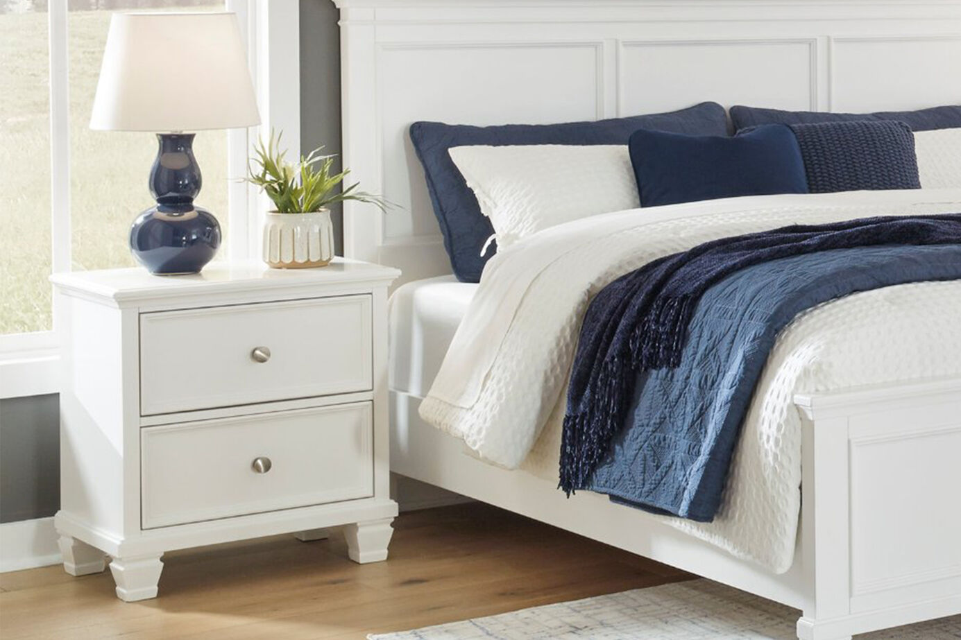 Signature Design Fortman 2 Drawer Nightstand image number 0