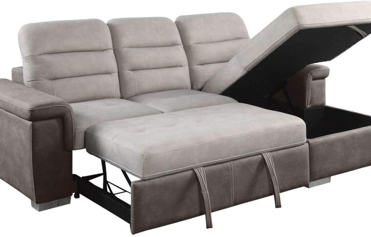 Homelegance Alfio Sectional with pullout bed and hidden storage image number 4