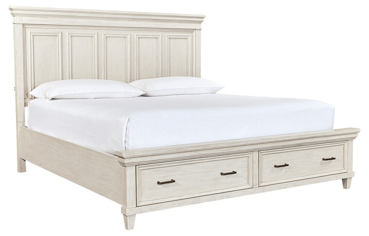 Aspen Home Caraway Panel Bed Complete with Storage image number 1