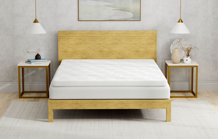 BED-TECH 3 Inch Gel Memory Foam Topper with Cover image number 0